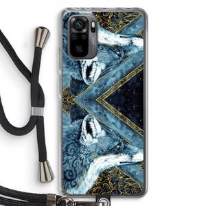 CaseCompany Golden Fox: Xiaomi Redmi Note 10 Pro Transparant Hoesje met koord