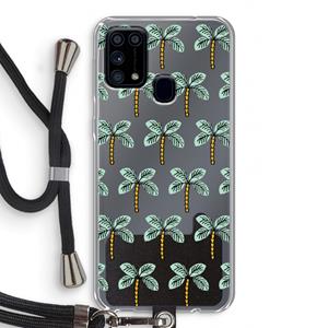 CaseCompany Paradise: Samsung Galaxy M31 Transparant Hoesje met koord
