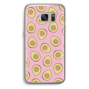 CaseCompany Dancing avocados: Samsung Galaxy S7 Transparant Hoesje