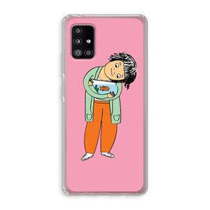 CaseCompany Visknuffel: Samsung Galaxy A51 5G Transparant Hoesje