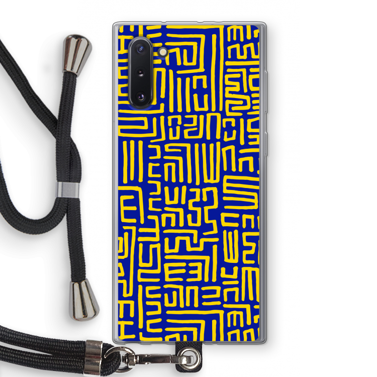 CaseCompany Majorelle Blue Print: Samsung Galaxy Note 10 Transparant Hoesje met koord