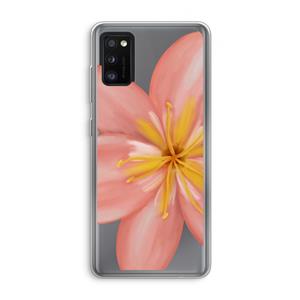 CaseCompany Pink Ellila Flower: Samsung Galaxy A41 Transparant Hoesje