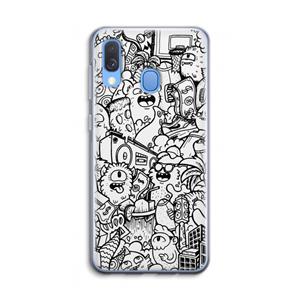 CaseCompany Vexx City #2: Samsung Galaxy A40 Transparant Hoesje