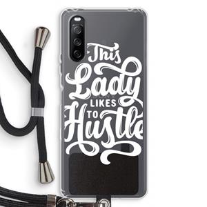 CaseCompany Hustle Lady: Sony Sony Xperia 10 III Transparant Hoesje met koord