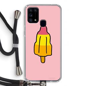 CaseCompany Raketijsje: Samsung Galaxy M31 Transparant Hoesje met koord