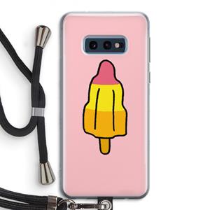 CaseCompany Raketijsje: Samsung Galaxy S10e Transparant Hoesje met koord