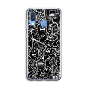 CaseCompany Vexx Black City : Samsung Galaxy A40 Transparant Hoesje