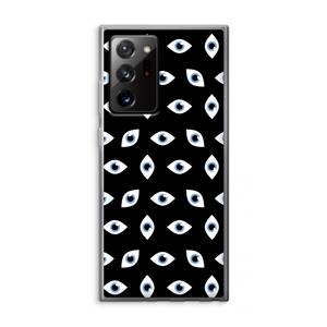 CaseCompany Eyes pattern: Samsung Galaxy Note 20 Ultra / Note 20 Ultra 5G Transparant Hoesje