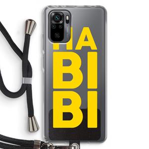 CaseCompany Habibi Blue: Xiaomi Redmi Note 10 Pro Transparant Hoesje met koord
