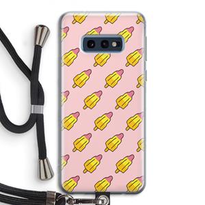 CaseCompany Waterijsjes: Samsung Galaxy S10e Transparant Hoesje met koord