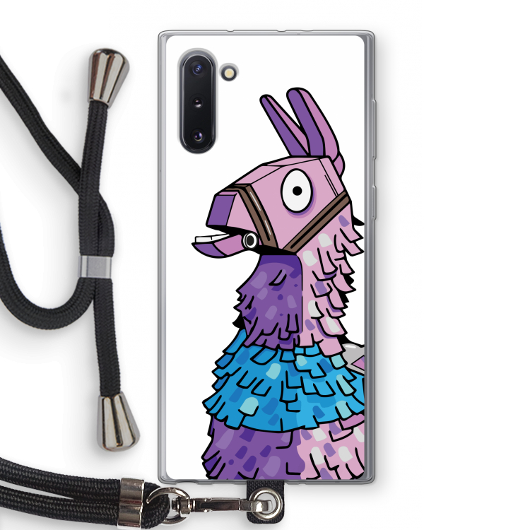 CaseCompany Lama: Samsung Galaxy Note 10 Transparant Hoesje met koord