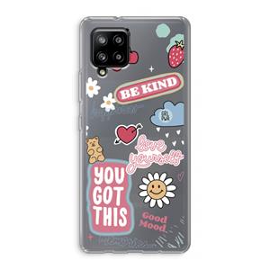 CaseCompany Positivity: Samsung Galaxy A42 5G Transparant Hoesje