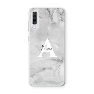 CaseCompany Ivory Marble: Samsung Galaxy A70 Transparant Hoesje