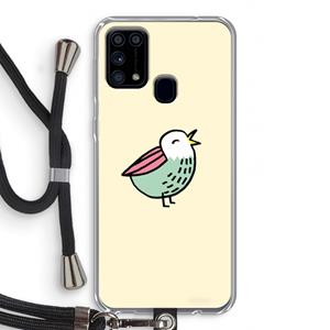CaseCompany Birdy: Samsung Galaxy M31 Transparant Hoesje met koord