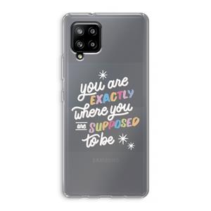 CaseCompany Right Place: Samsung Galaxy A42 5G Transparant Hoesje