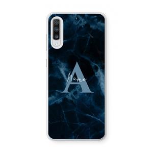 CaseCompany Midnight Marble: Samsung Galaxy A70 Transparant Hoesje