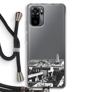 CaseCompany Marrakech Skyline : Xiaomi Redmi Note 10 Pro Transparant Hoesje met koord
