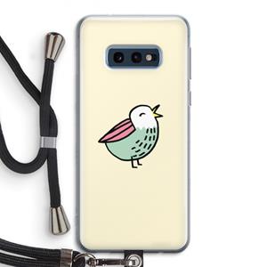 CaseCompany Birdy: Samsung Galaxy S10e Transparant Hoesje met koord