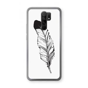 CaseCompany Pluim: Xiaomi Redmi 9 Transparant Hoesje