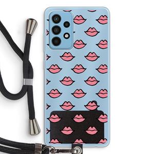 CaseCompany Lipjes: Samsung Galaxy A52 Transparant Hoesje met koord