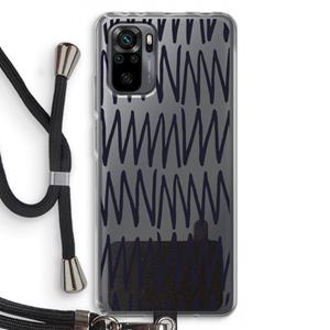 CaseCompany Marrakech Zigzag: Xiaomi Redmi Note 10 Pro Transparant Hoesje met koord