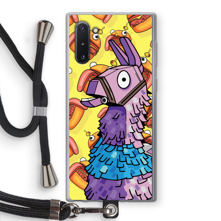 CaseCompany Loot Burger: Samsung Galaxy Note 10 Transparant Hoesje met koord
