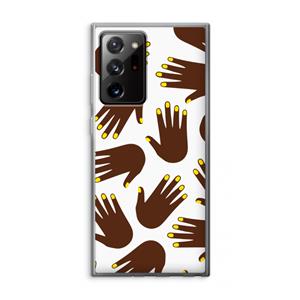 CaseCompany Hands dark: Samsung Galaxy Note 20 Ultra / Note 20 Ultra 5G Transparant Hoesje