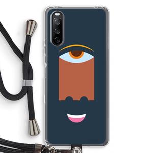CaseCompany Mono M: Sony Sony Xperia 10 III Transparant Hoesje met koord