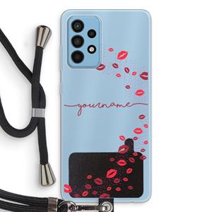CaseCompany Kusjes: Samsung Galaxy A52 Transparant Hoesje met koord