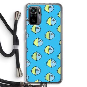 CaseCompany Visjes: Xiaomi Redmi Note 10 Pro Transparant Hoesje met koord
