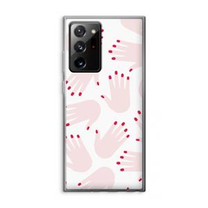 CaseCompany Hands pink: Samsung Galaxy Note 20 Ultra / Note 20 Ultra 5G Transparant Hoesje