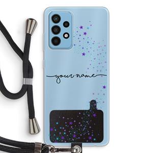 CaseCompany Sterren: Samsung Galaxy A52 Transparant Hoesje met koord