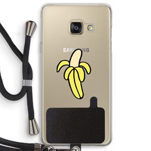 CaseCompany Banana: Samsung Galaxy A3 (2016) Transparant Hoesje met koord