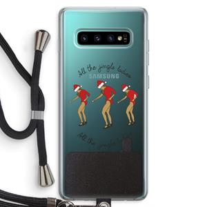 CaseCompany Jingle Ladies: Samsung Galaxy S10 Plus Transparant Hoesje met koord