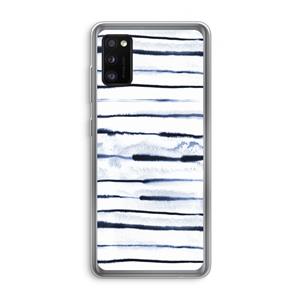 CaseCompany Ink Stripes: Samsung Galaxy A41 Transparant Hoesje