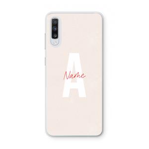 CaseCompany Strawberry Milkshake: Samsung Galaxy A70 Transparant Hoesje