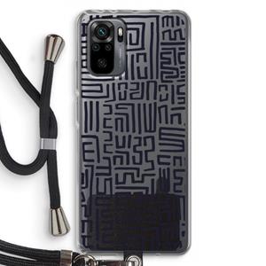 CaseCompany Moroccan Print: Xiaomi Redmi Note 10 Pro Transparant Hoesje met koord