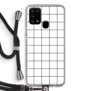 CaseCompany Rooster: Samsung Galaxy M31 Transparant Hoesje met koord