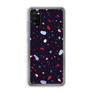 CaseCompany Dark Rounded Terrazzo: Samsung Galaxy A41 Transparant Hoesje