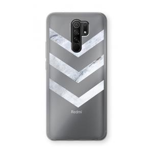 CaseCompany Marmeren pijlen: Xiaomi Redmi 9 Transparant Hoesje