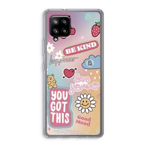 CaseCompany Positivity: Samsung Galaxy A42 5G Transparant Hoesje