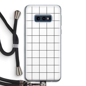 CaseCompany Rooster: Samsung Galaxy S10e Transparant Hoesje met koord