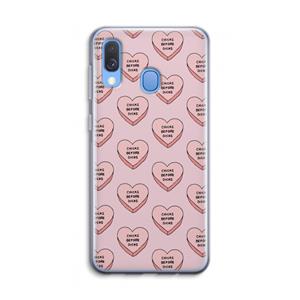 CaseCompany Chicks before dicks: Samsung Galaxy A40 Transparant Hoesje