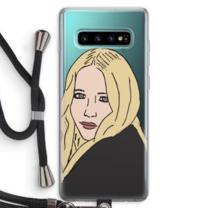 CaseCompany Mary Kate: Samsung Galaxy S10 Plus Transparant Hoesje met koord
