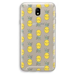 CaseCompany Ananas: Samsung Galaxy J7 (2017) Transparant Hoesje