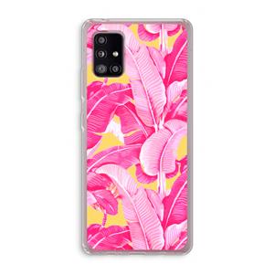 CaseCompany Pink Banana: Samsung Galaxy A51 5G Transparant Hoesje