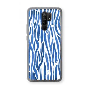 CaseCompany Blauwe nerven: Xiaomi Redmi 9 Transparant Hoesje