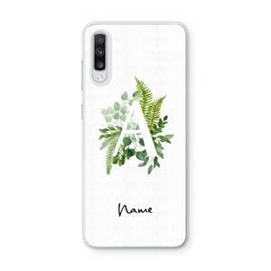 CaseCompany Green Brush: Samsung Galaxy A70 Transparant Hoesje