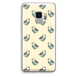 CaseCompany Vogeltjes: Samsung Galaxy S9 Transparant Hoesje