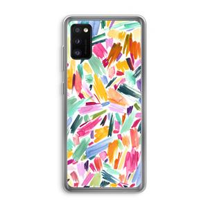 CaseCompany Watercolor Brushstrokes: Samsung Galaxy A41 Transparant Hoesje